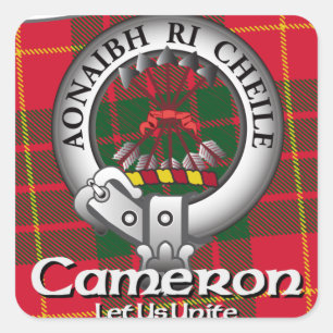 Pegatina Cuadrada Cameron Clan