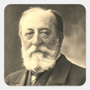 Pegatina Cuadrada Camille Saint-Saëns (Nadar, fotógrafo)