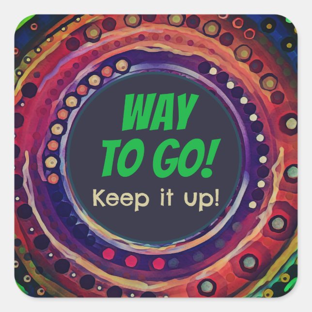 Pegatina Cuadrada Camino a divertirse, profesor universitario (Anverso)