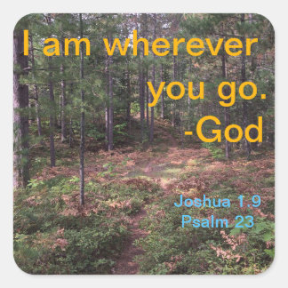 Pegatina Cuadrada Camino de bosques del norte a comienzos de otoño