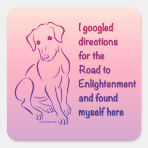 Pegatina Cuadrada Camino de la Ilustración