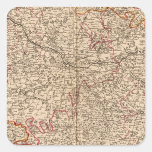 Pegatina Cuadrada Caminos e iglesias romanos