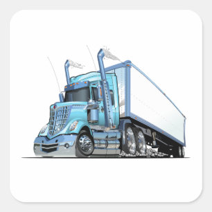 Pegatina Cuadrada camión personalizado