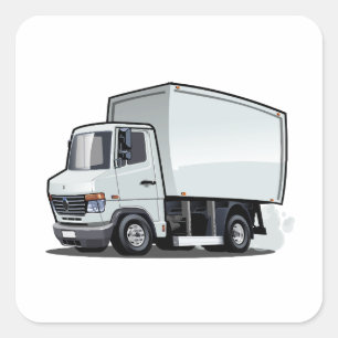 Pegatina Cuadrada camión personalizado