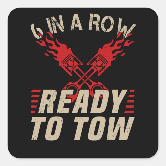 Pegatina Cuadrada Camionero Conductor Camión Viejo Camionero Dice (Anverso)