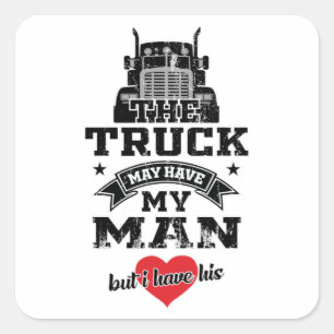 Pegatina Cuadrada Camioneros camioneros camioneros camioneros Chicas