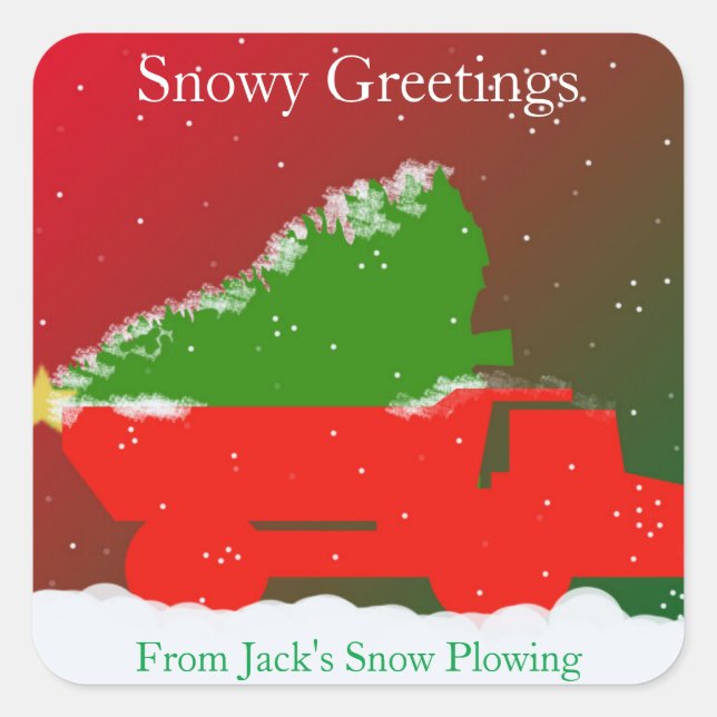 Pegatina Cuadrada Camiones, camiones y Pegatinas (Anverso)