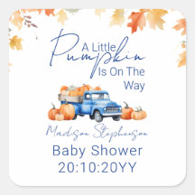 Camioneta Azul y Pequeña Calabaza en Camino Baby S