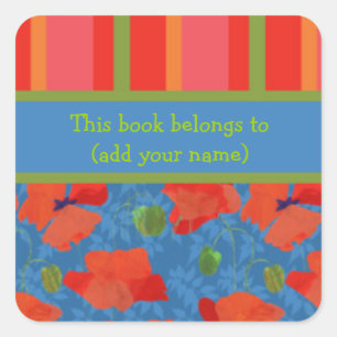 Pegatina Cuadrada Camionetas escarlata, chapas de bandas de 20 placa