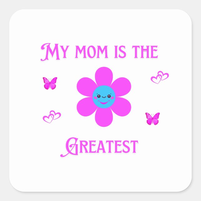 Pegatina Cuadrada Camiseta oscura básica (Anverso)