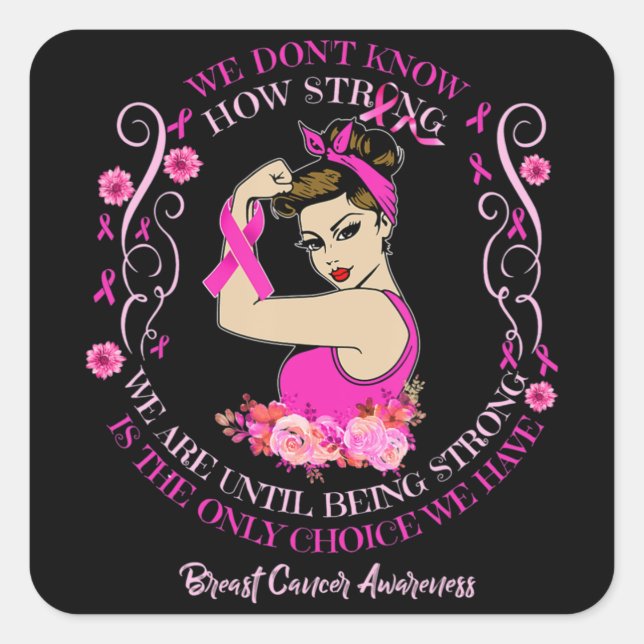 Pegatina Cuadrada Camiseta T-Shirt177 de la Cinta de Concienciación  (Anverso)