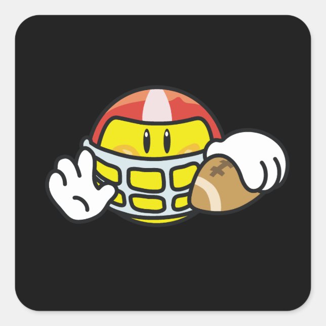 Pegatina Cuadrada Camisetas de fútbol y regalos (Anverso)