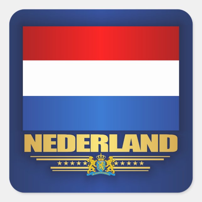 Pegatina Cuadrada camisetas del "Orgullo Nederland" (Anverso)