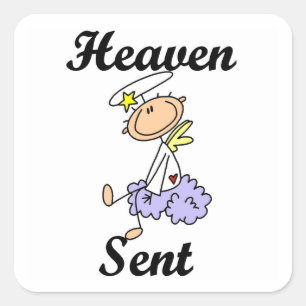 Pegatina Cuadrada Camisetas y regalos de ángel enviados del cielo