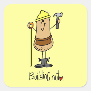 Pegatina Cuadrada Camisetas y regalos de Building Nut