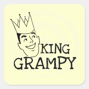 Pegatina Cuadrada Camisetas y regalos de King Grampy