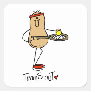 Pegatina Cuadrada Camisetas y regalos de Tennis Nut
