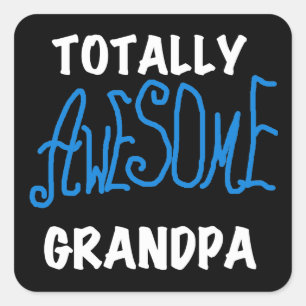 Pegatina Cuadrada Camisetas y regalos del abuelo totalmente asombros