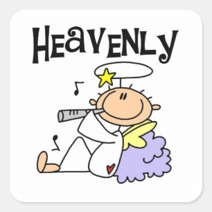 Pegatina Cuadrada Camisetas y regalos del ángel celestial