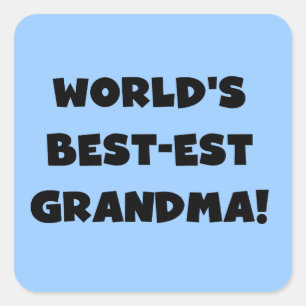 Pegatina Cuadrada Camisetas y regalos negros de la mejor abuela del