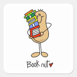 Pegatina Cuadrada Camisetas y regalos para amantes de los libros