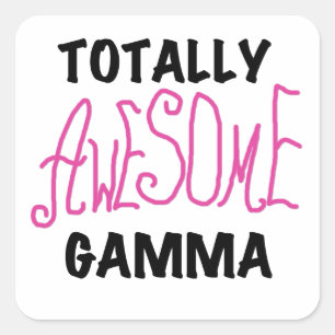Pegatina Cuadrada Camisetas y regalos rosados gammas totalmente