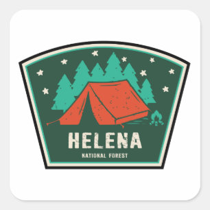 Pegatina Cuadrada Campamento forestal nacional de Helena