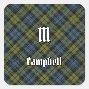 Pegatina Cuadrada Campbell Tartan