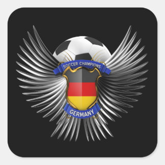 Pegatina Cuadrada Campeón de fútbol de Alemania
