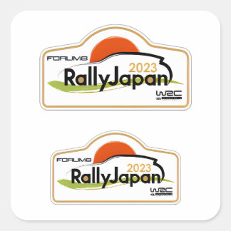 Pegatina Cuadrada Campeonato japonés de motociclismo de Rally WRC