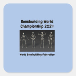 Pegatina Cuadrada Campeonato Mundial de Bonebuilding 2024