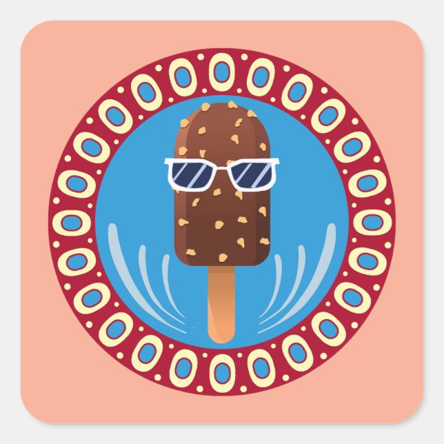 Pegatina Cuadrada camper stuff (Anverso)