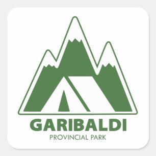 Pegatina Cuadrada Camping en las montañas del Parque Provincial Gari