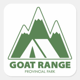 Pegatina Cuadrada Camping en las montañas del Parque Provincial Goat