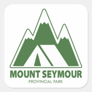 Pegatina Cuadrada Camping en las montañas del Parque Provincial Moun