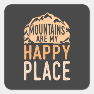 Pegatina Cuadrada Camping - Regalos de las montañas del Camper
