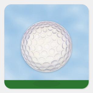 Pegatina Cuadrada Campo de golf Chip Shot Sports