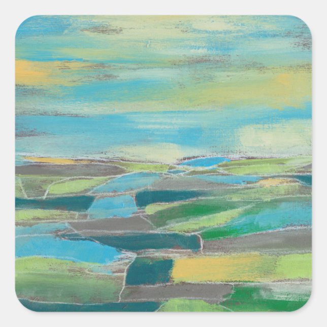 Pegatina Cuadrada Campo Fragmentado I (Anverso)