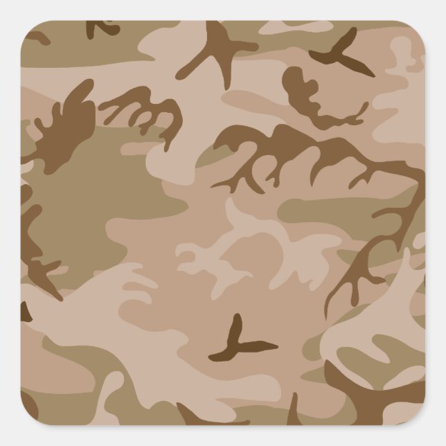 Pegatina Cuadrada Camuflaje (Anverso)