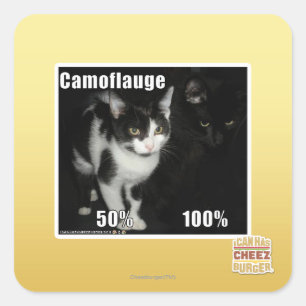 Pegatina Cuadrada Camuflaje