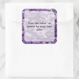 Pegatina Cuadrada Camuflaje morado, ejército