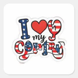 Pegatina Cuadrada Canadá