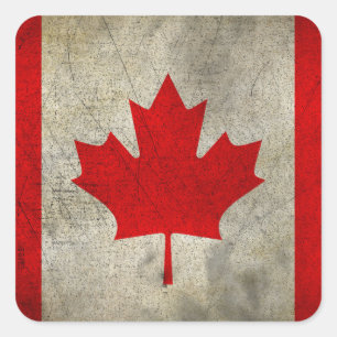 Pegatina Cuadrada Canadá