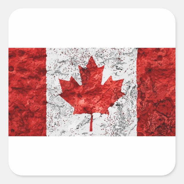 Pegatina Cuadrada canadá (Anverso)