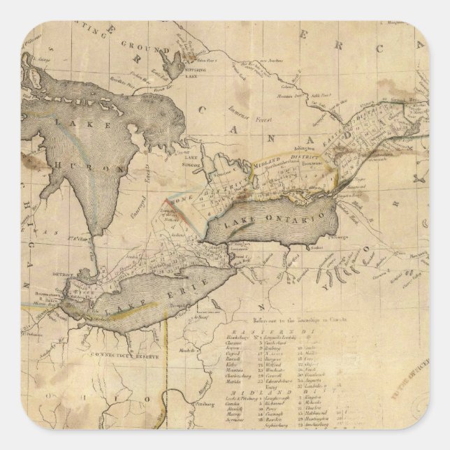 Pegatina Cuadrada Canadá 10 (Anverso)