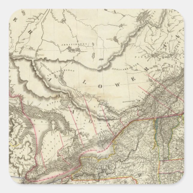 Pegatina Cuadrada Canadá 11 (Anverso)