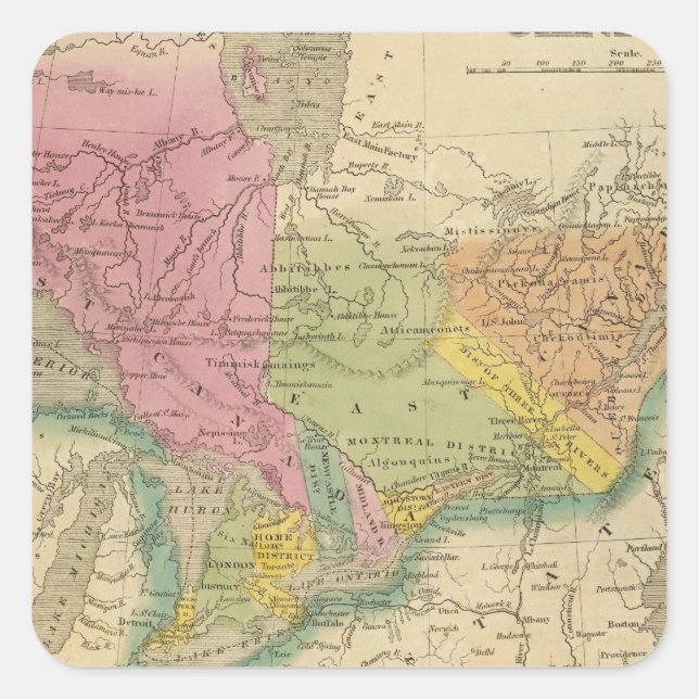 Pegatina Cuadrada Canadá 2 (Anverso)