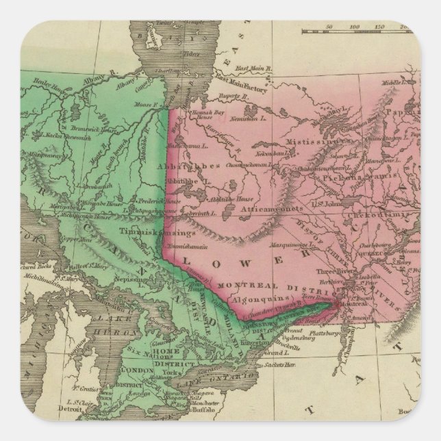 Pegatina Cuadrada Canadá 3 (Anverso)