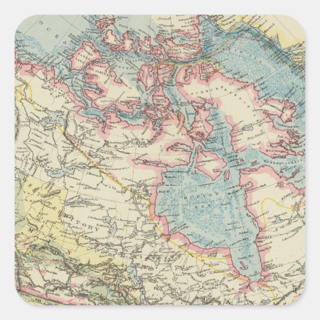 Pegatina Cuadrada Canadá 6 (Anverso)