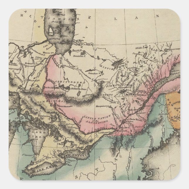 Pegatina Cuadrada Canadá 8 (Anverso)